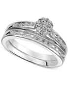 Diamond Ring, Sterling Silver Round-cut Diamond Ring (1/4 Ct. T.w.)