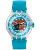 Swatch Unisex Swiss O-tini Blue Plastic Strap Watch 42mm Suuk103