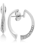 Bcbgeneration Silver-tone Front And Back Hoop Earrings