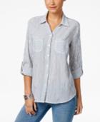 Style & Co Cotton Striped Shirt, Only At Macy's