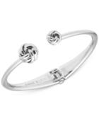 Anne Klein Gold-tone Knot Hinged Bangle Bracelet