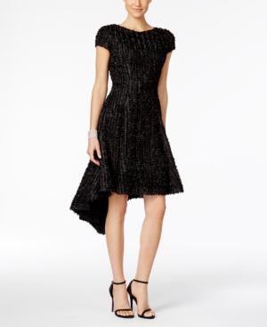 B Michael Textured High-low Dress