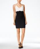 In Awe Of You By Awesomness Tv Juniors' Colorblocked Bow-detail Bodycon Dress