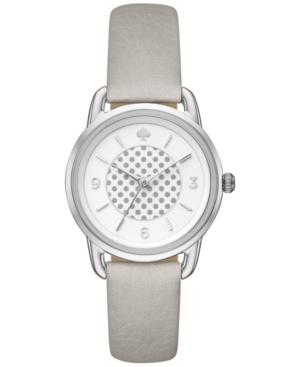 Kate Spade New York Women's Boathouse Gray Leather Strap Watch 30mm Ksw1163