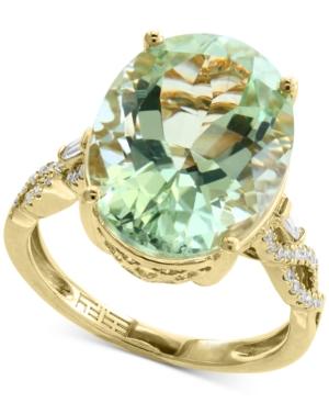 Effy Green Amethyst (8-3/4 Ct. T.w.) & Diamond (1/5 Ct. T.w.) Ring In 14k Gold