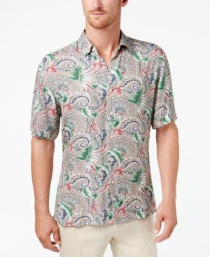 Tasso Elba Men's Tropical Paisley-print Shirt, Created For Macy's