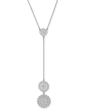 Inc International Concepts Silver-tone Crystal Filigree Disc Lariat Necklace, Created For Macy's
