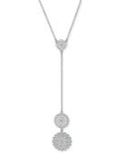Inc International Concepts Silver-tone Crystal Filigree Disc Lariat Necklace, Created For Macy's