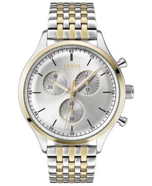 Boss Hugo Boss Men's Chronograph Companion Two-tone Stainless Steel Bracelet Watch 42mm