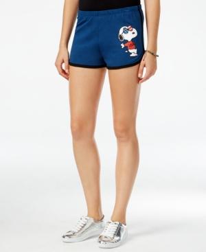Hybrid Juniors' Peanuts Snoopy Graphic Active Shorts