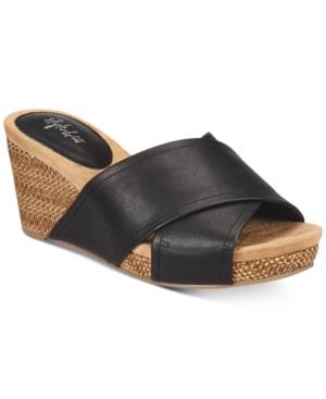 Style & Co Jillee Crisscoss Slide Wedge Sandals, Only At Macy's Women's Shoes