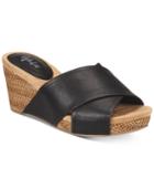 Style & Co Jillee Crisscoss Slide Wedge Sandals, Only At Macy's Women's Shoes