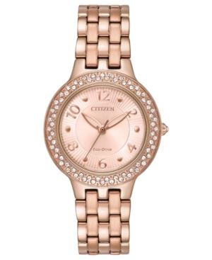 Citizen Eco-drive Women's Rose Gold-tone Stainless Steel Bracelet Watch 31mm