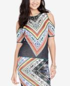 Rachel Rachel Roy Printed Cold-shoulder Top, Created For Macy's