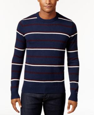 Tommy Hilfiger Men's Justin Striped Crew-neck Sweater