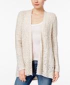 Style & Co Petite Open-front Pointelle Cardigan, Only At Macy's