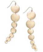 Thalia Sodi Gold-tone Graduated Disc Linear Drop Earrings, Created For Macy's