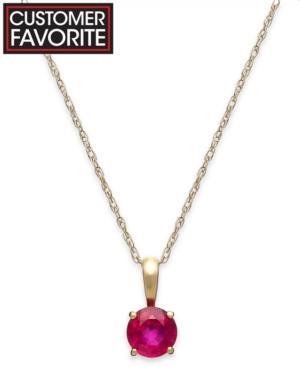 Ruby Pendant Necklace In 14k Gold (5/8 Ct. T.w.)