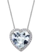 Giani Bernini Cubic Zirconia Halo Heart Pendant Necklace In Sterling Silver, Created For Macy's