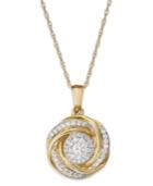 Wrapped In Love 14k Gold Diamond Knot Pendant Necklace (1/2 Ct. T.w.), Created For Macy's