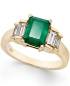 Emerald (1-5/8 Ct. T.w.) And Diamond (3/4 Ct. T.w.) Ring In 14k Gold
