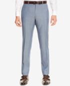 Boss Men's Slim-fit Crosshatch Virgin Wool Dress Pants