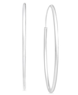 Giani Bernini Endless Hoop Earrings In Sterling Silver, Created For Macy's