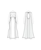 Customize: Remove Slit - Fame And Partners Full-skirt Overlay Cape Dress