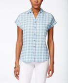 Style & Co. Plaid Denim Shirt, Only At Macy's