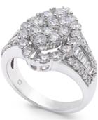 Diamond Marquise Cluster Ring (2 Ct. T.w.) In 14k White Gold