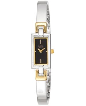 Citizen Women's Two Tone Stainless Steel Bangle Bracelet Watch 14mm Ez6194-57e