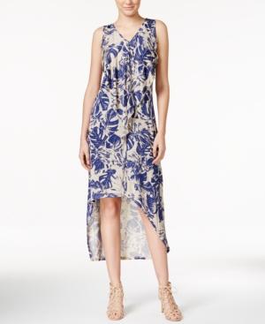 Kensie Printed High-low Maxi Dress