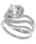 Arabella Swarovski Zirconia Bridal Set Ring In Sterling Silver