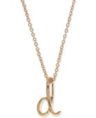 Anne Klein Gold-tone Initial Pendant Necklace