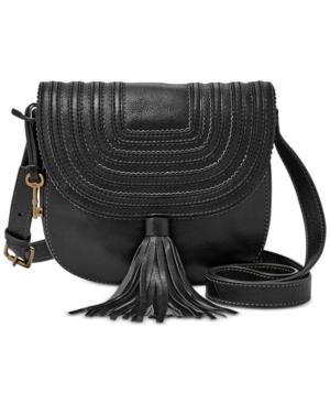 Fossil Leather Saddle Bag