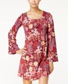 American Rag Printed Bell-sleeve Shift Dress, Only At Macy's