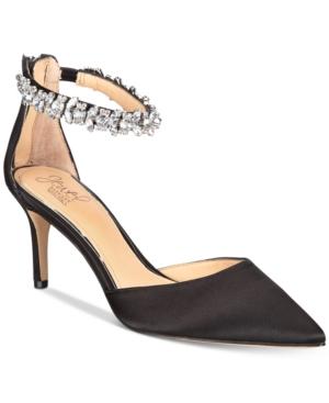 Jewel Badgley Mischka Audrey Embellished Evening Pumps Women's Shoes