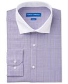 Vince Camuto Men's Slim-fit Purple Check Dress Shirt