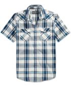 American Rag Men's Short Sleeve Plaid Shirt, Only At Macy's