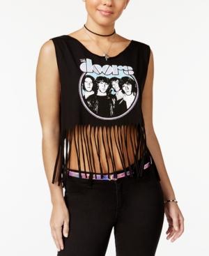 Bravado Juniors' The Doors Fringe Graphic Crop Top
