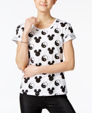 Mighty Fine Juniors' Ying-yang Mickey Graphic T-shirt