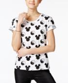 Mighty Fine Juniors' Ying-yang Mickey Graphic T-shirt