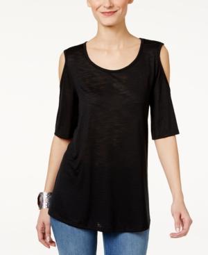 Style & Co Cold-shoulder Flutter-sleeve Top, Only At Macy's