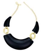 Inc International Concepts Gold-tone Jet Resin Link Collar Necklace, Only At Macy's