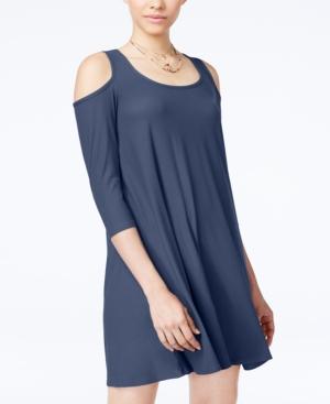 Planet Gold Juniors' Cold-shoulder Dress