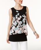 Alfani Floral-print Popover Top, Only At Macy's