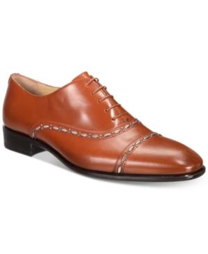 Roberto Cavalli Men's Cap-toe Leather Oxfords Men's Shoes