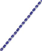 Effy Tanzanite (8-7/8 Ct. T.w.) And Diamond (1/4 Ct. T.w.) Tennis Bracelet In 14k White Gold, Created For Macy's