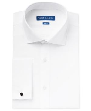 Vince Camuto Men's Slim-fit Comfort Stretch Sateen French Cuff Dress Shirt