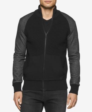 Calvin Klein Jeans Men's Punk Moto Sweater Jacket